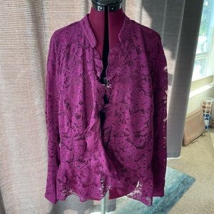 Torrid magenta lace blazer